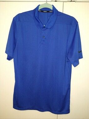 Nike Golf Dri-Fit Blue Short Sleeve Polo Shirt Men's sz Medium.